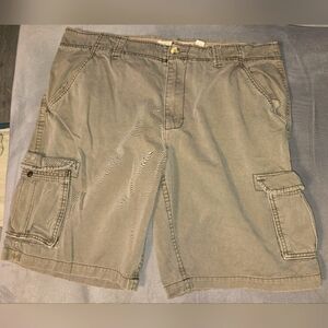 G & M Cargo Shorts Baggy Skater Y2K Style Faded Brown Cotton Men's Size 38 XL